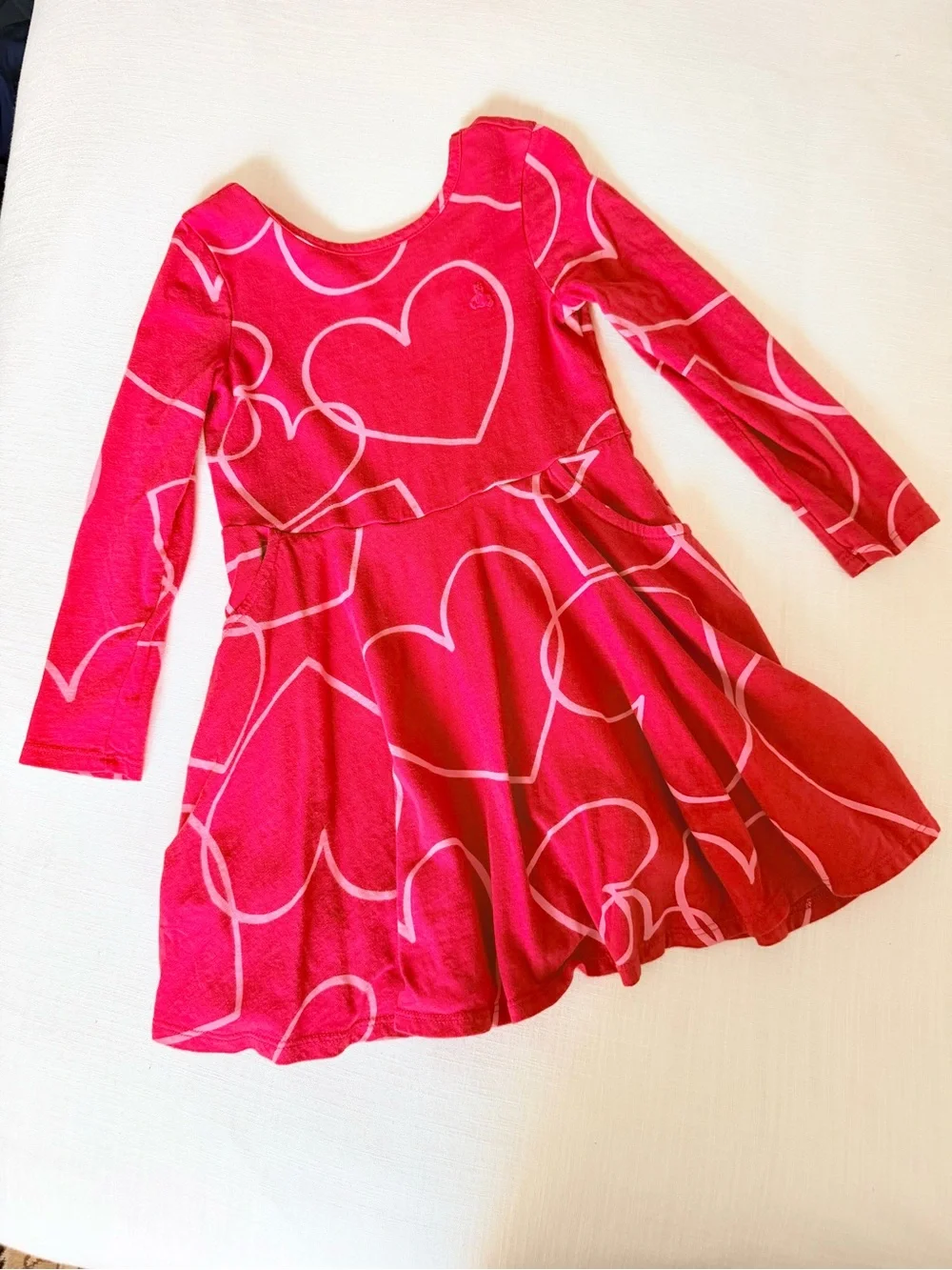 GAP Toddler Twirl Skater dress Hearts on red with pockets size 5T